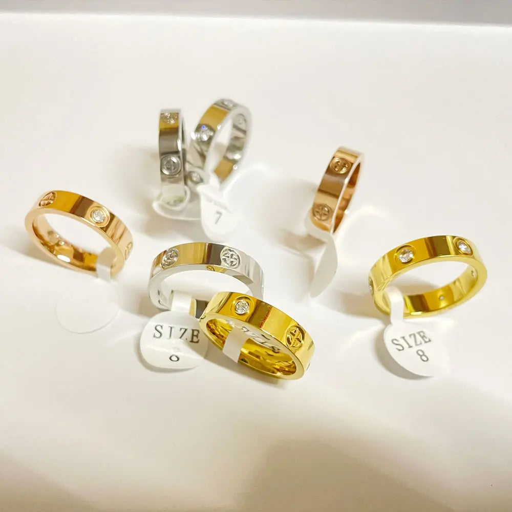 Classic Cross Stainless Steel Love Ring