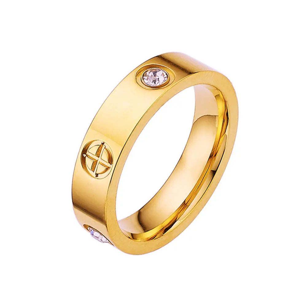 Classic Cross Stainless Steel Love Ring