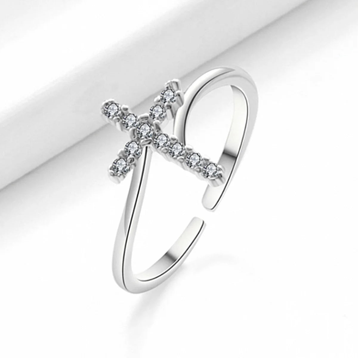 Rotatable Crown Rhinestone Cross Necklace Earrings Rings for Women
