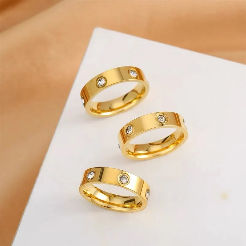 Classic Cross Stainless Steel Love Ring