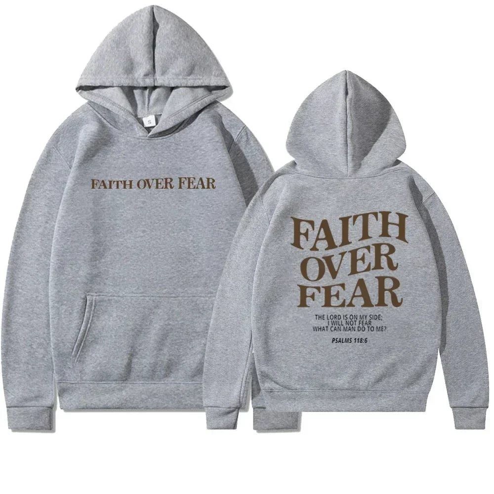 Faith Overcomes Fear - Christian Hoodie