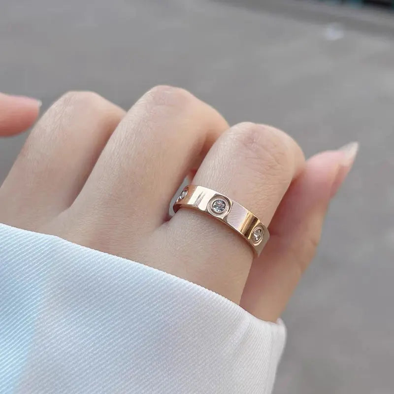 Classic Cross Stainless Steel Love Ring
