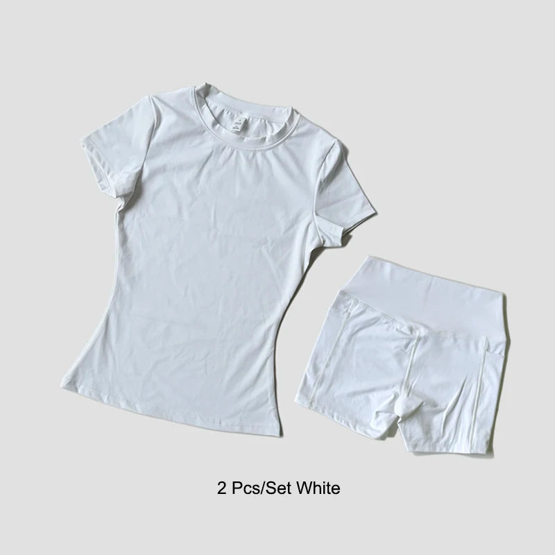 Hight Waist Shorts Suit