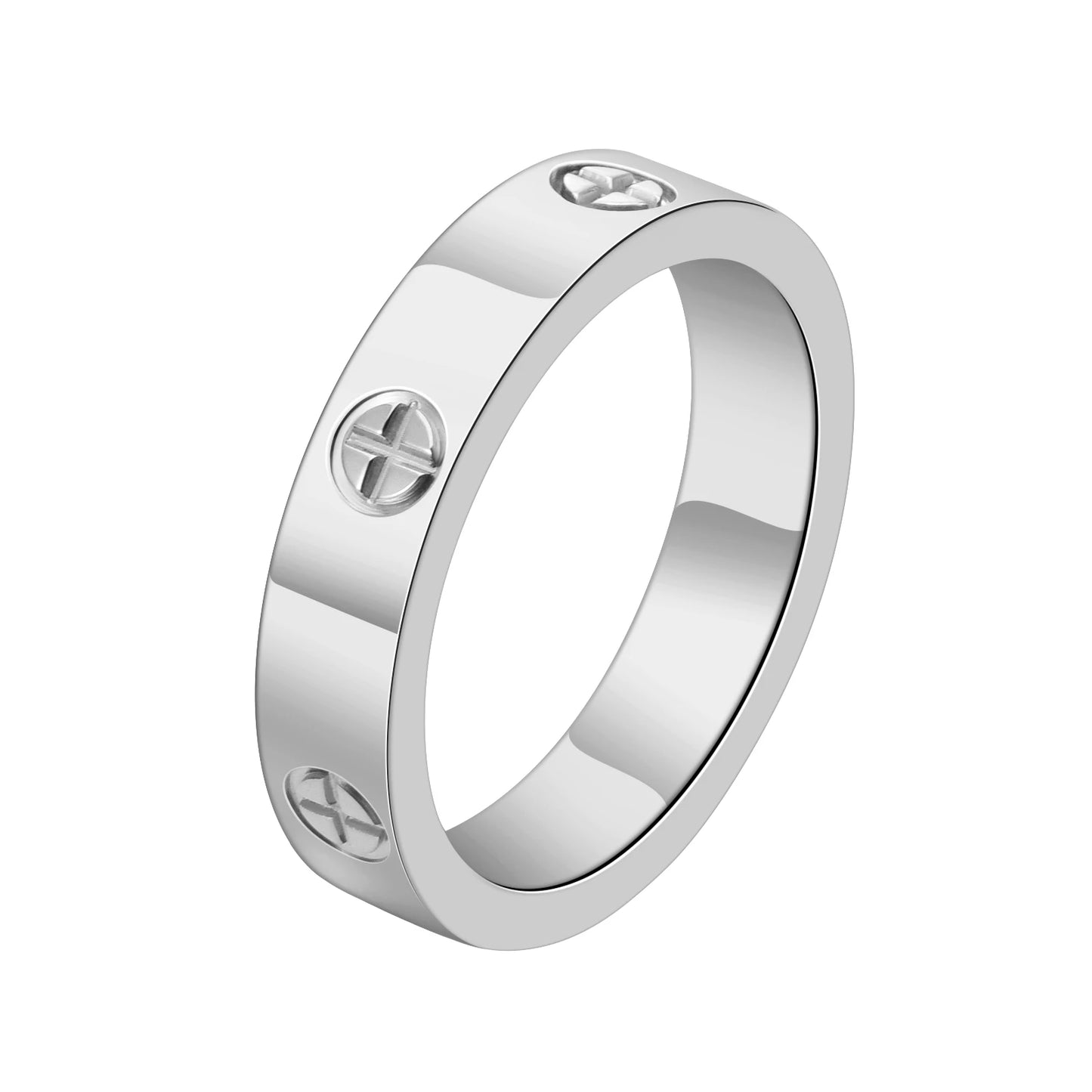 Classic Cross Stainless Steel Love Ring