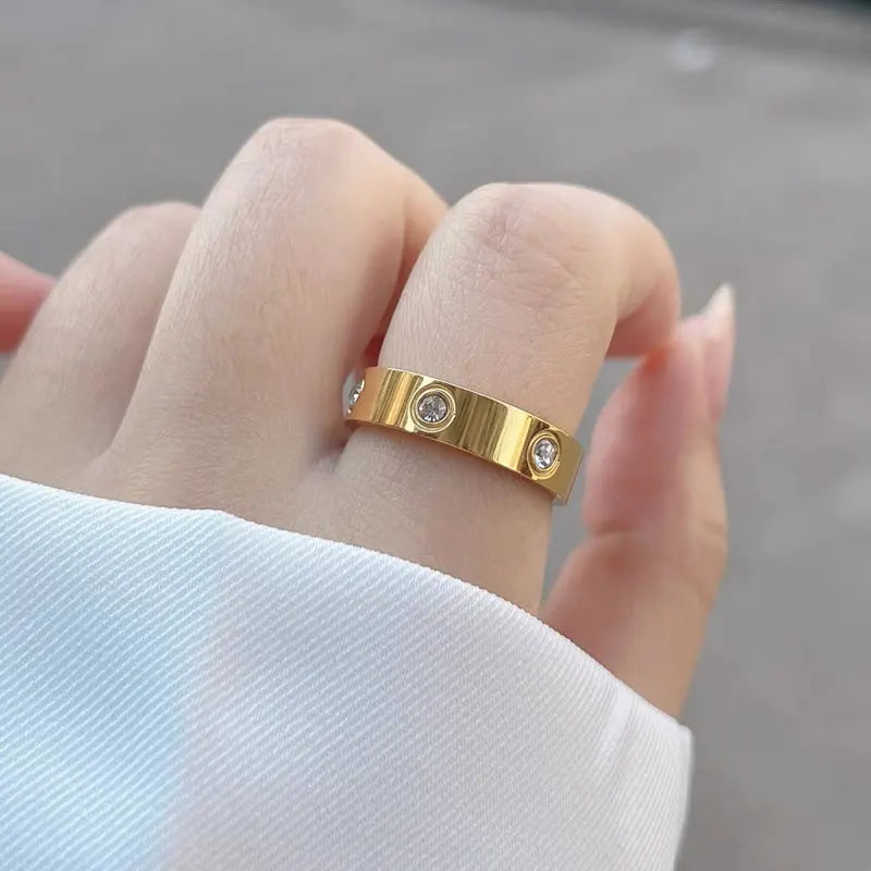 Classic Cross Stainless Steel Love Ring