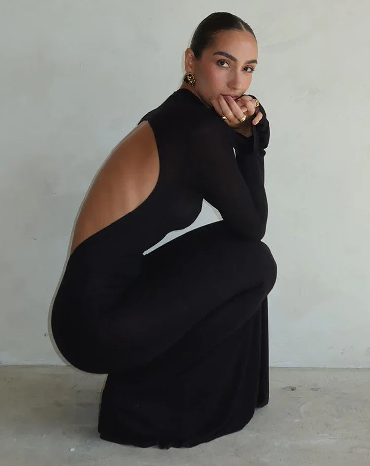 Backless maxi dress