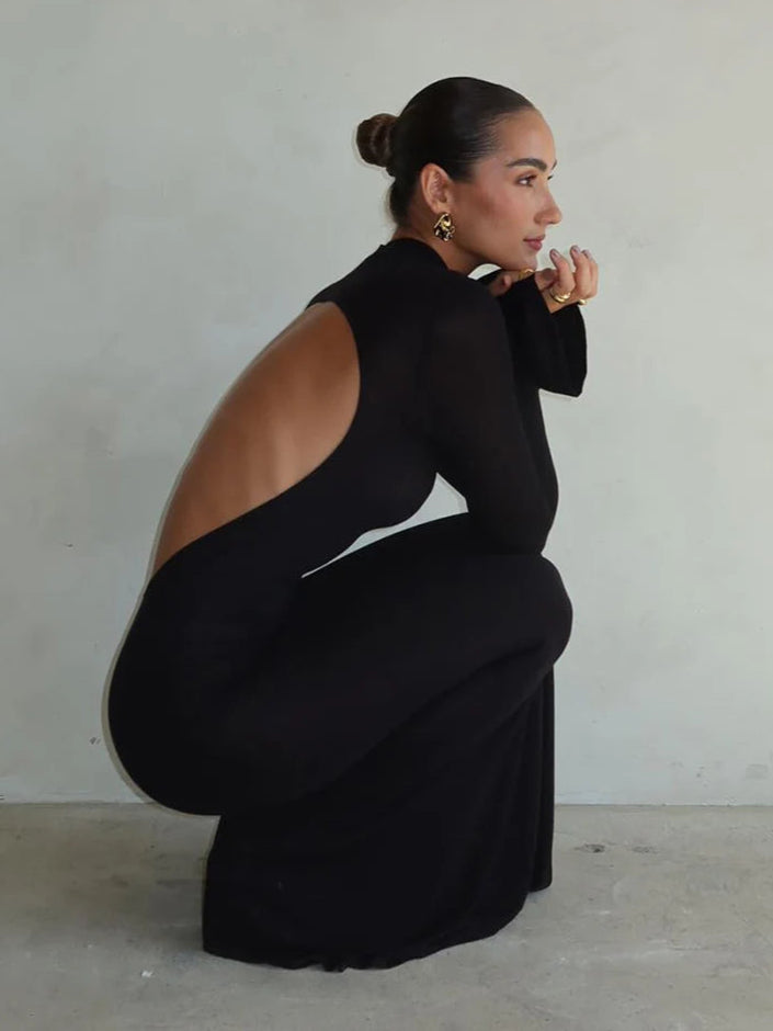 Backless maxi dress