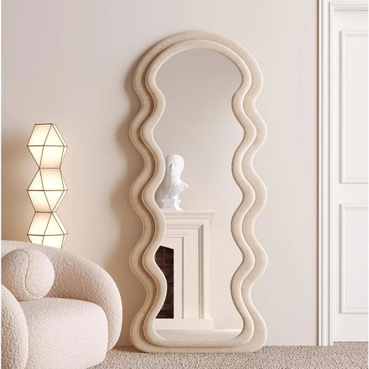 Full Length Mirror 63"x24", Irregular Wavy Mirror