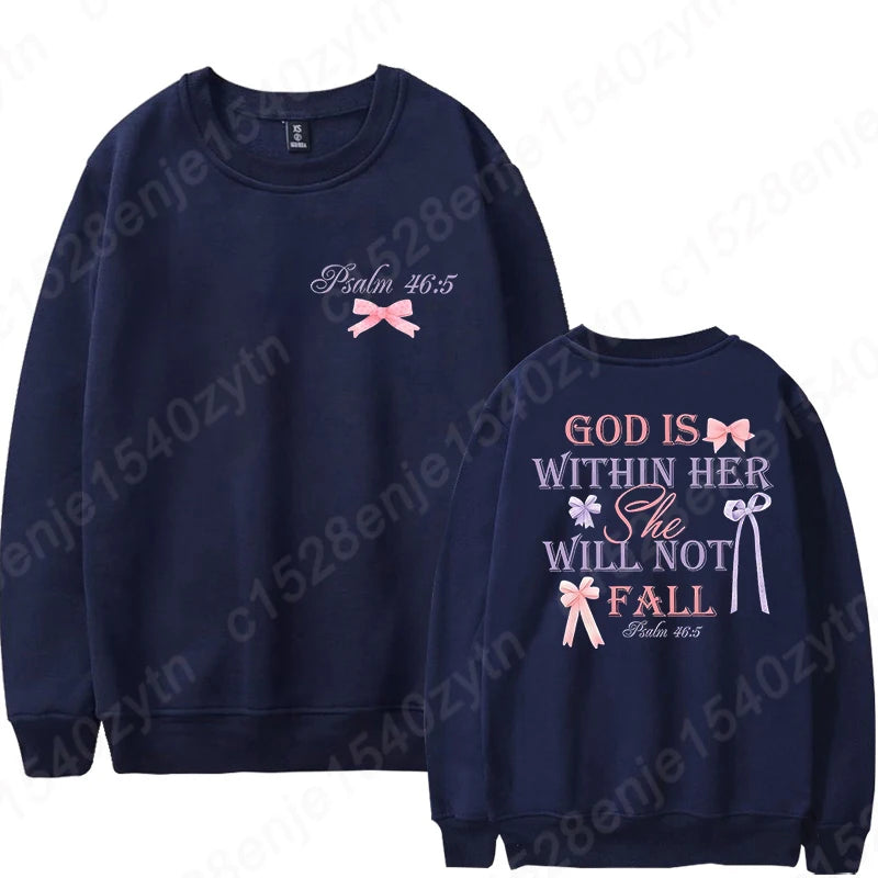 Bow & God Is Within Her Sweatshirt