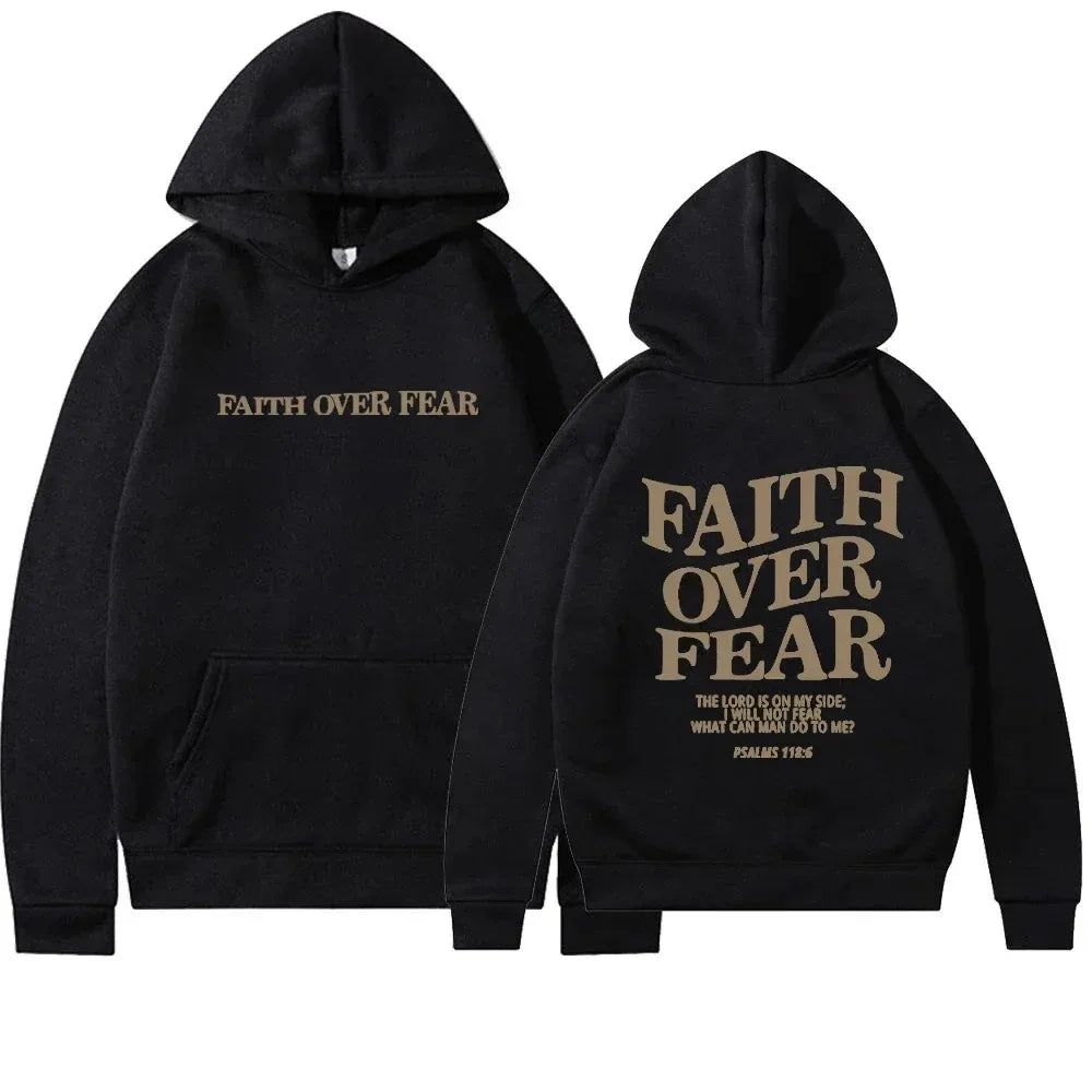 Faith Overcomes Fear - Christian Hoodie
