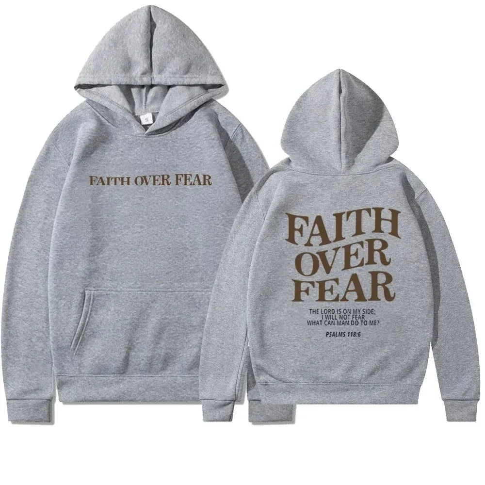 Faith Overcomes Fear - Christian Hoodie