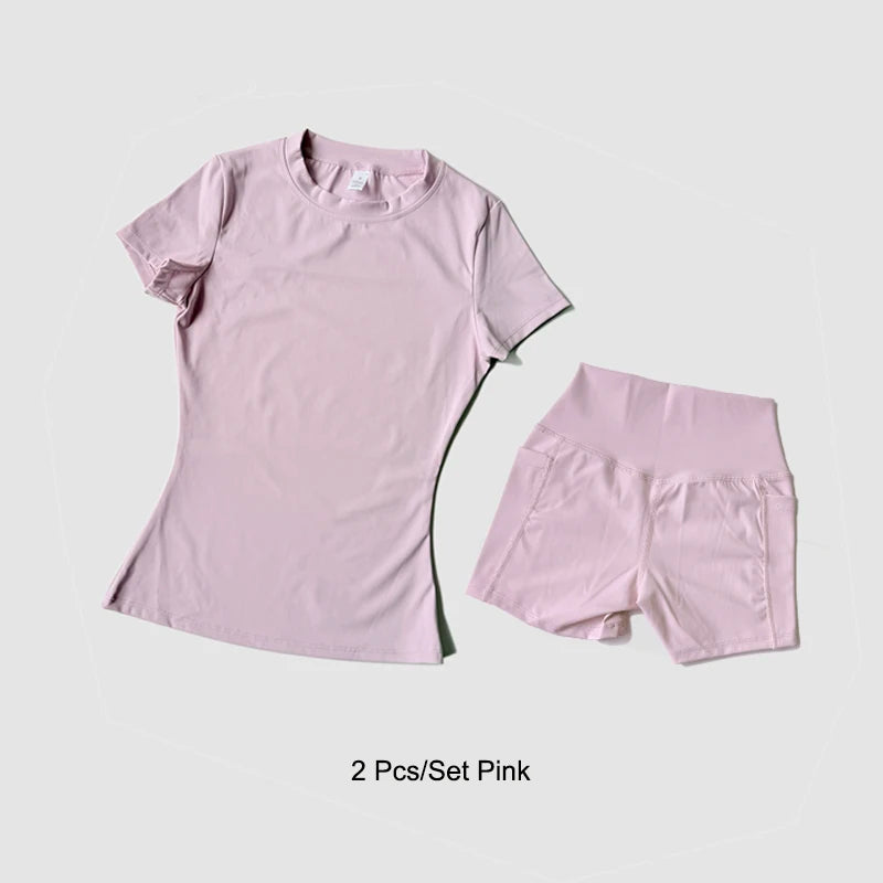 Hight Waist Shorts Suit