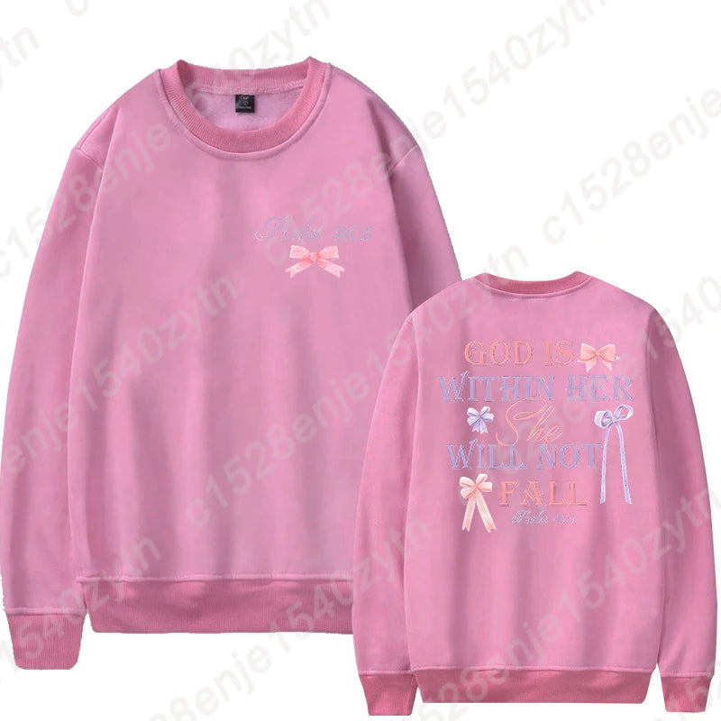 Bow & God Is Within Her Sweatshirt