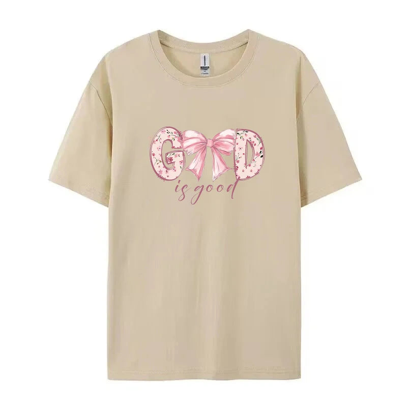 God Is Good Christian Jesus Bow T-shirt