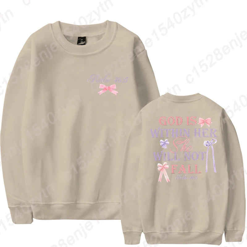 Bow & God Is Within Her Sweatshirt