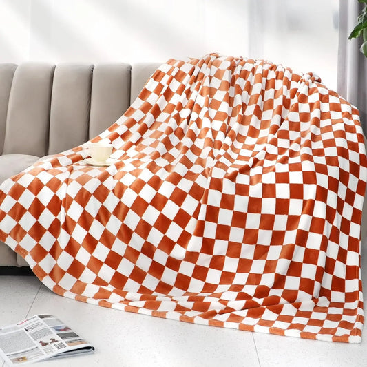 Fall Checker Throw Blanket