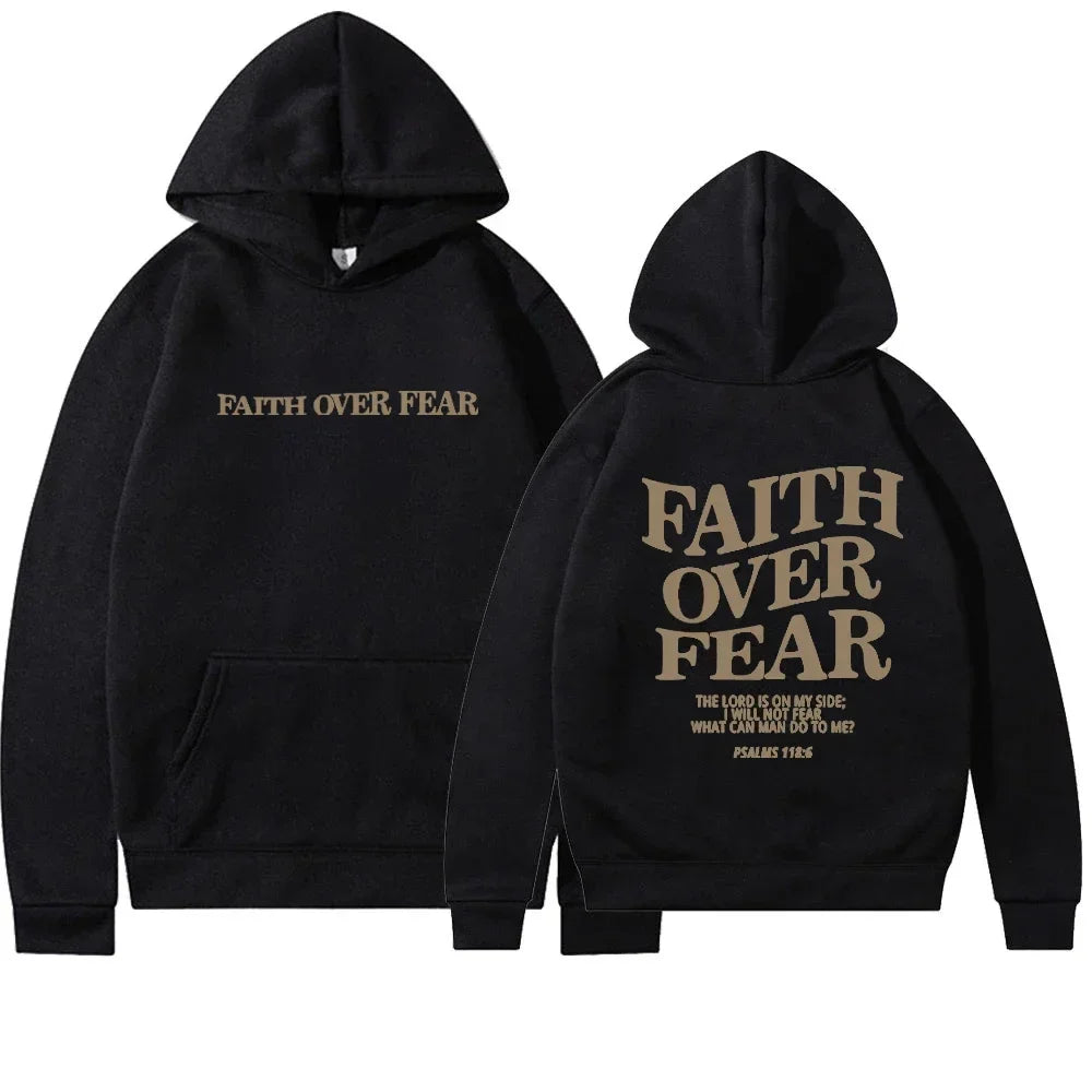 Faith Overcomes Fear - Christian Hoodie