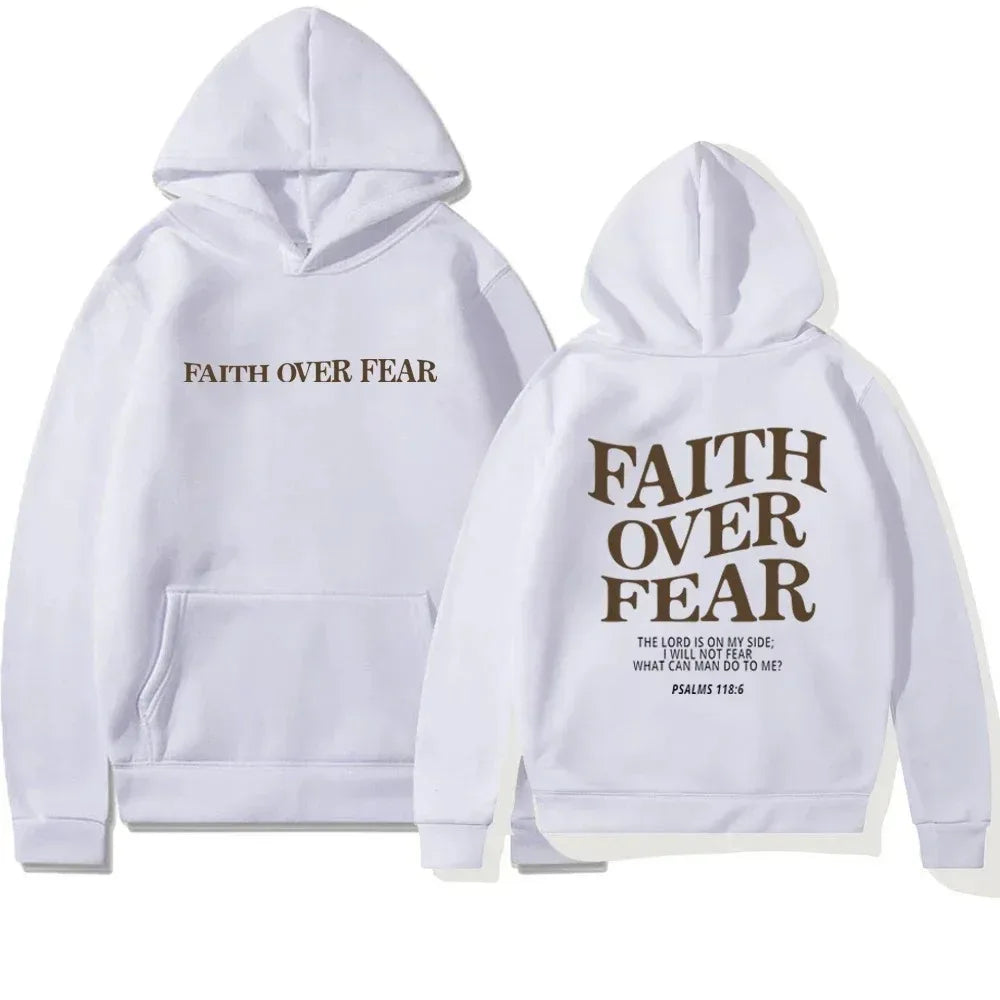Faith Overcomes Fear - Christian Hoodie