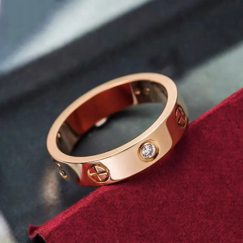 Classic Cross Stainless Steel Love Ring