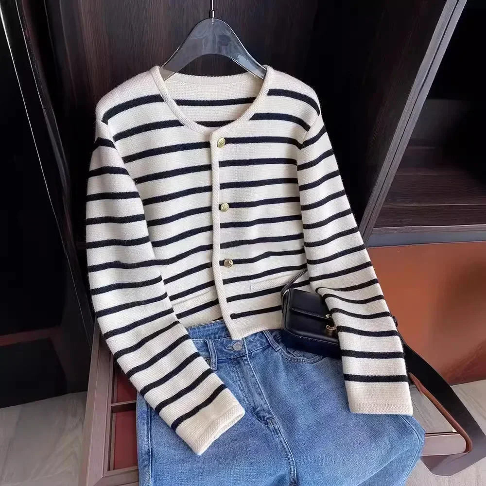 Stripe Knitted Cardigan