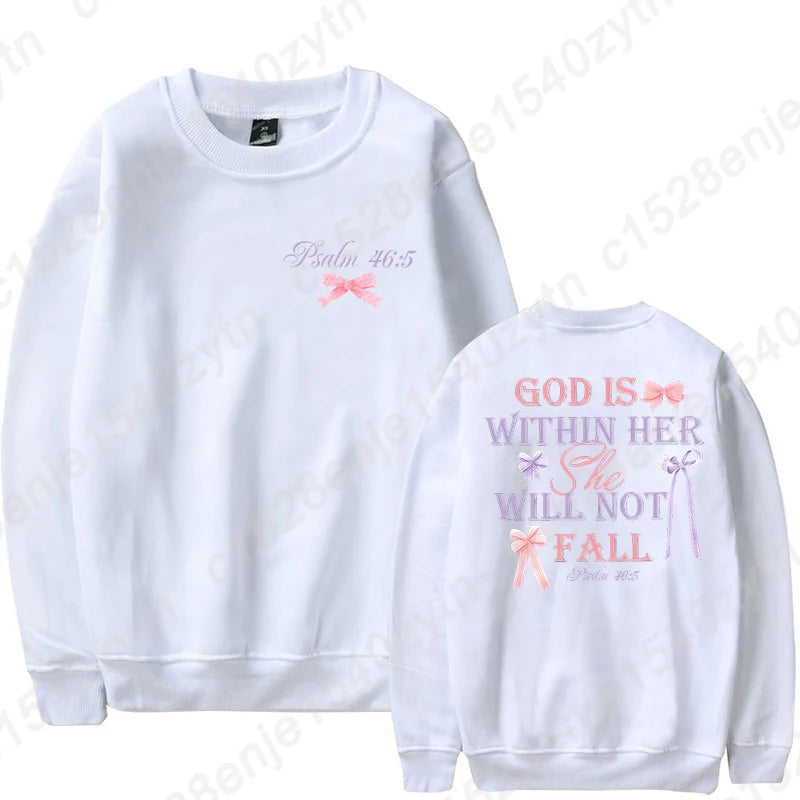 Bow & God Is Within Her Sweatshirt