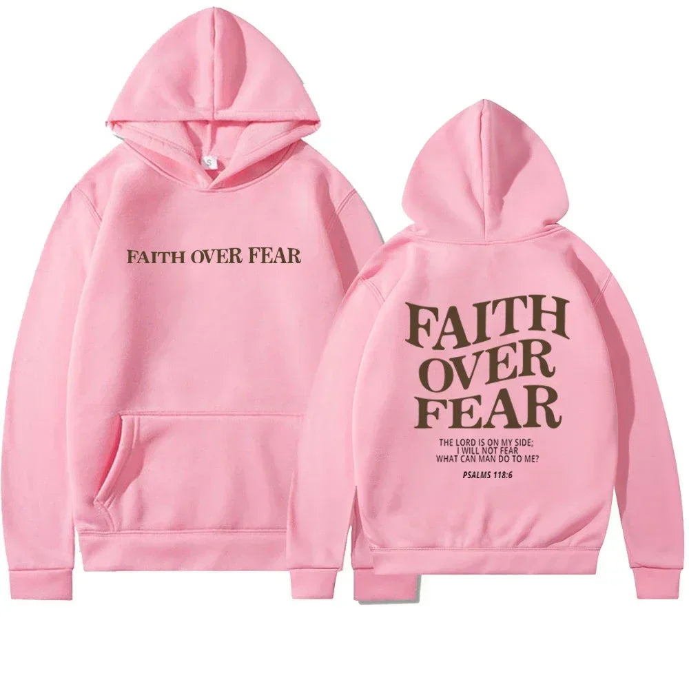 Faith Overcomes Fear - Christian Hoodie