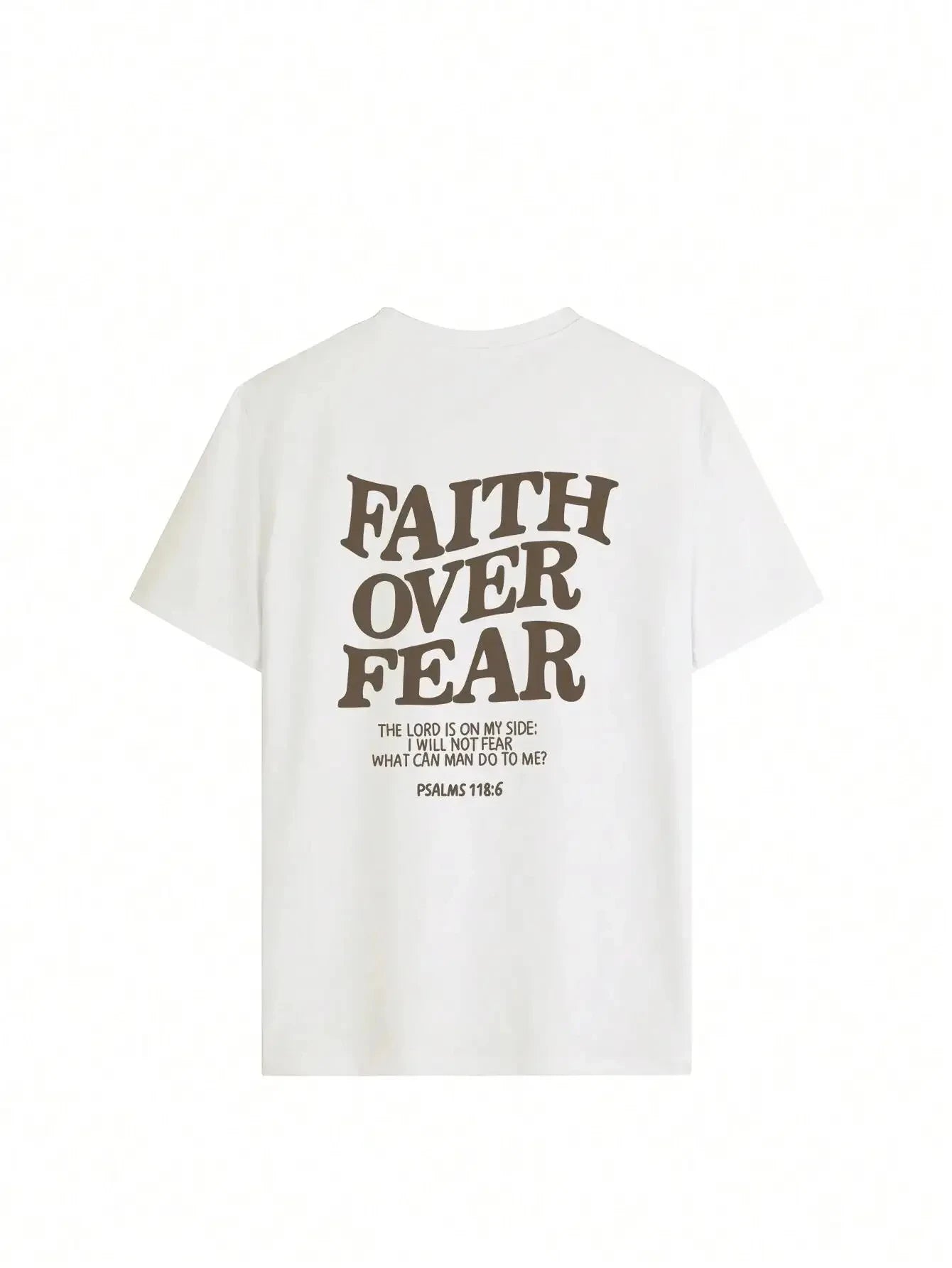 Faith Over Fear Letter Printed Cotton Women's T-Shirt