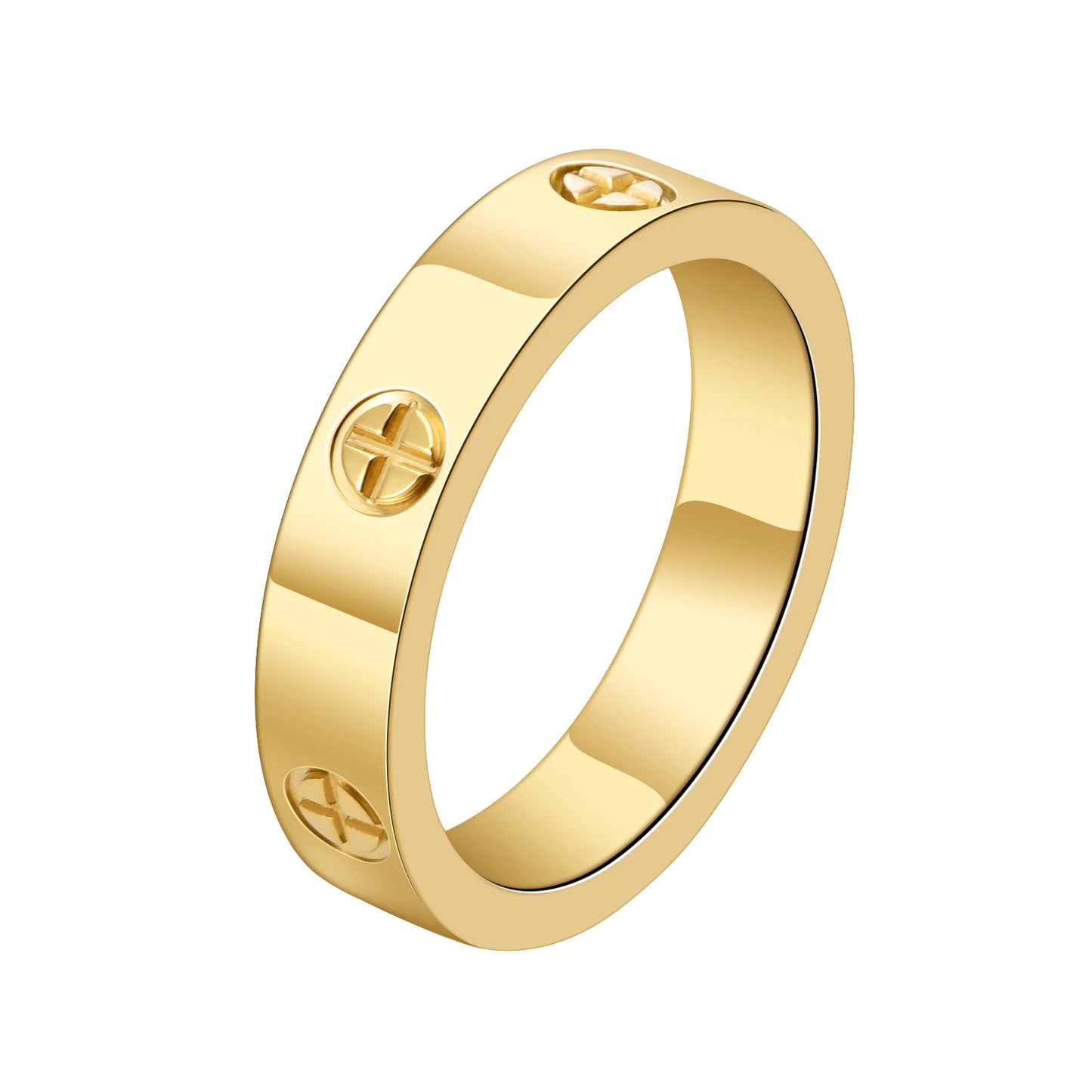 Classic Cross Stainless Steel Love Ring