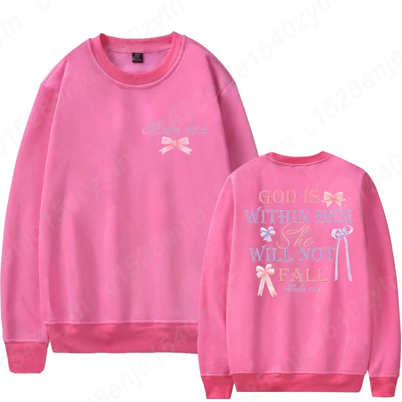Bow & God Is Within Her Sweatshirt