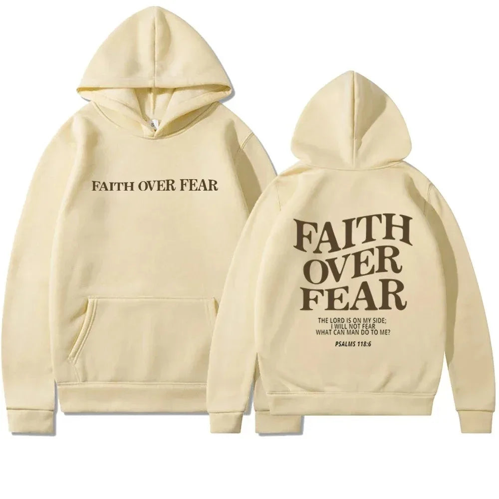 Faith Overcomes Fear - Christian Hoodie