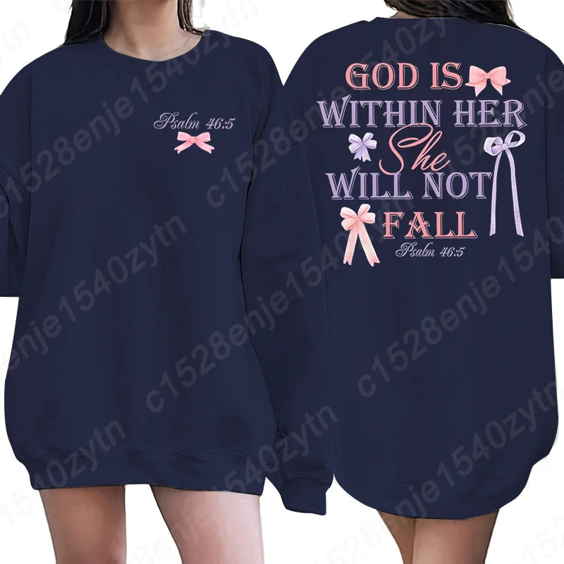 Bow & God Is Within Her Sweatshirt