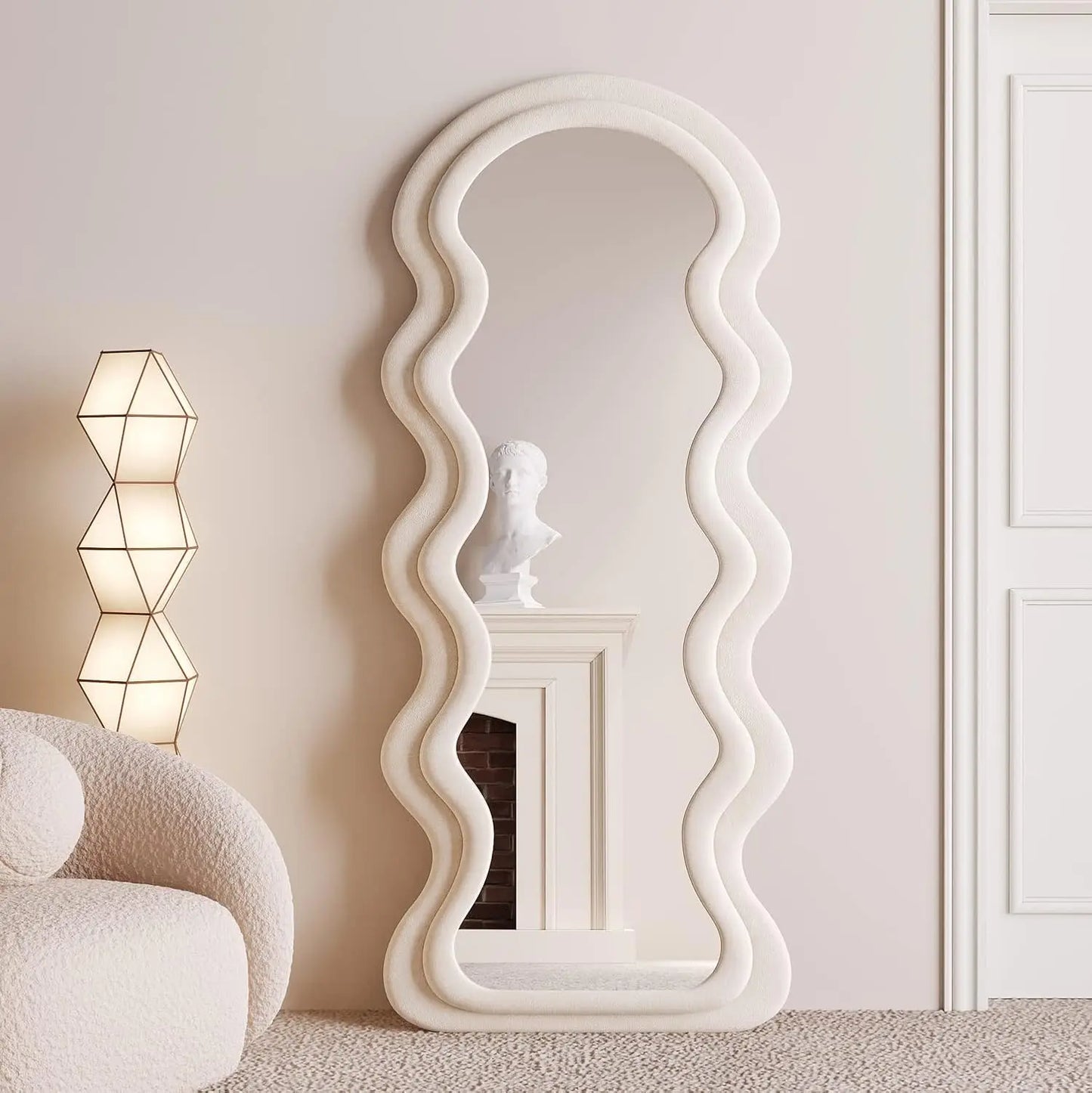 Full Length Mirror 63"x24", Irregular Wavy Mirror