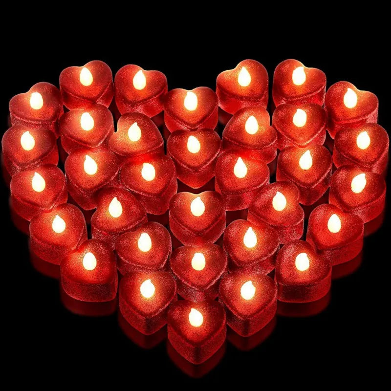 24Pack Heart Shaped Candles