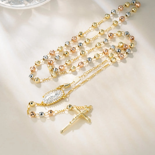 Elegant vintage style rose rosary beads