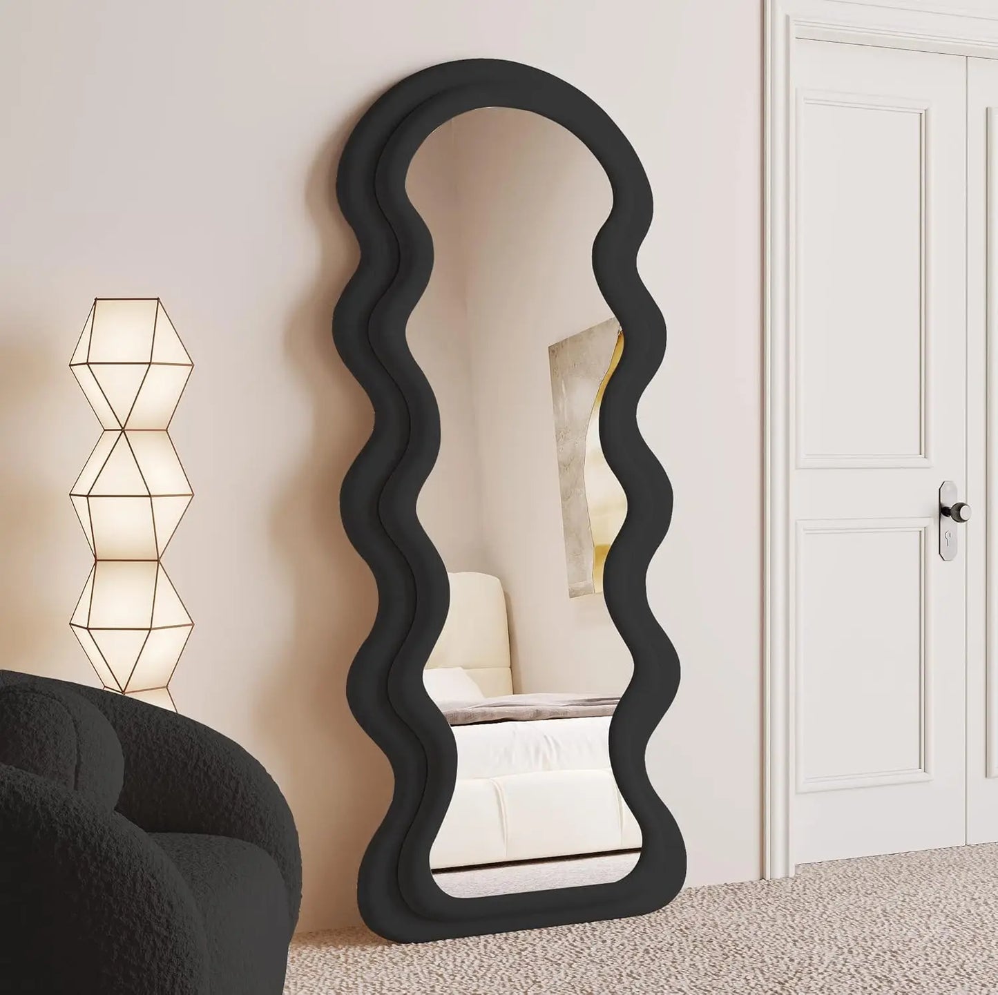 Full Length Mirror 63"x24", Irregular Wavy Mirror
