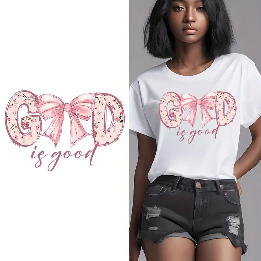 God Is Good Christian Jesus Bow T-shirt