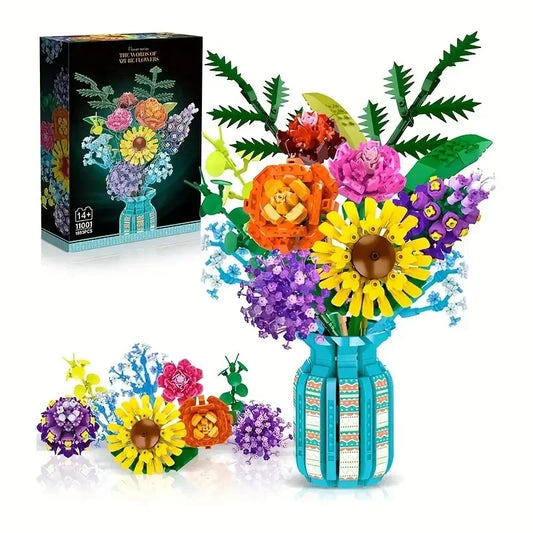 1853PCS Flower Bouquet Building Blocks