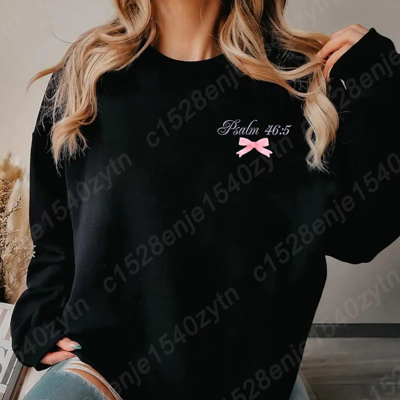 Bow & God Is Within Her Sweatshirt