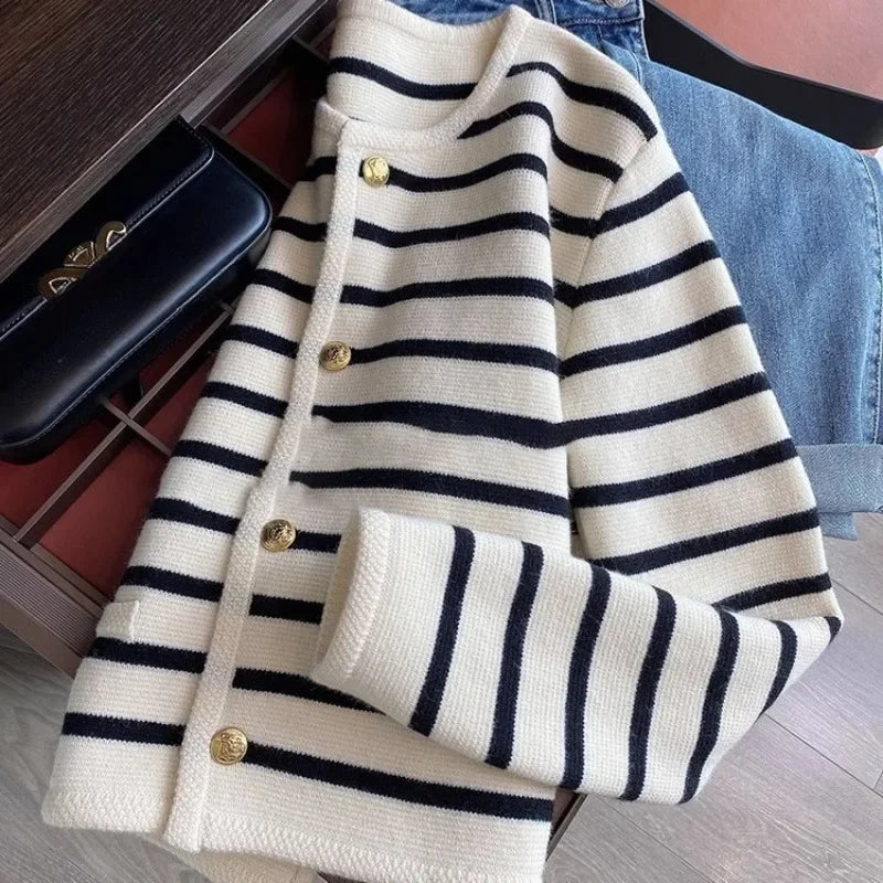 Stripe Knitted Cardigan
