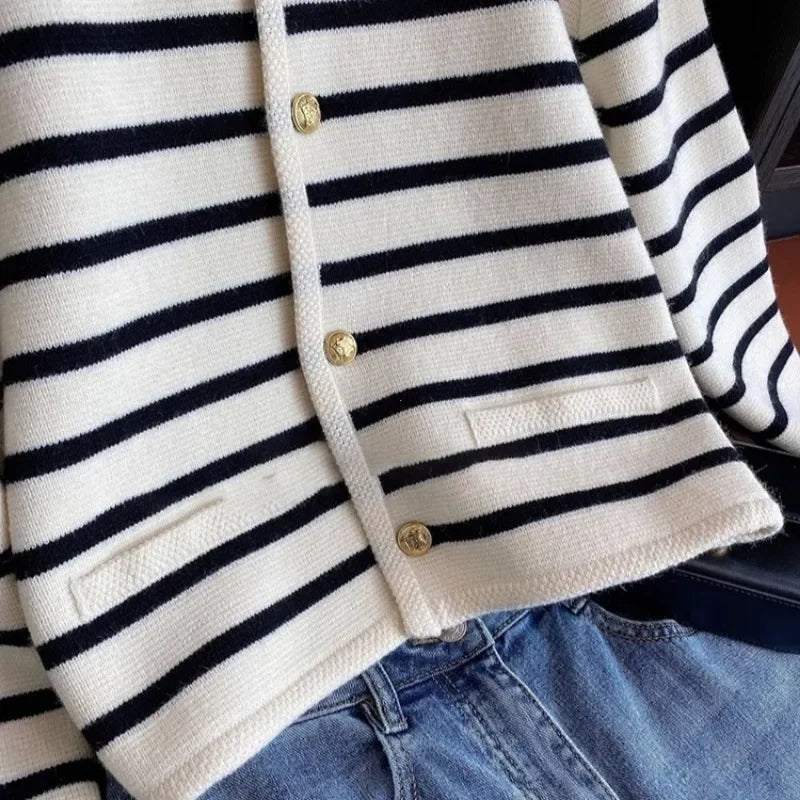 Stripe Knitted Cardigan
