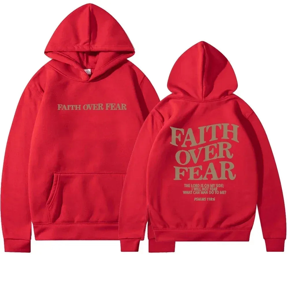 Faith Overcomes Fear - Christian Hoodie