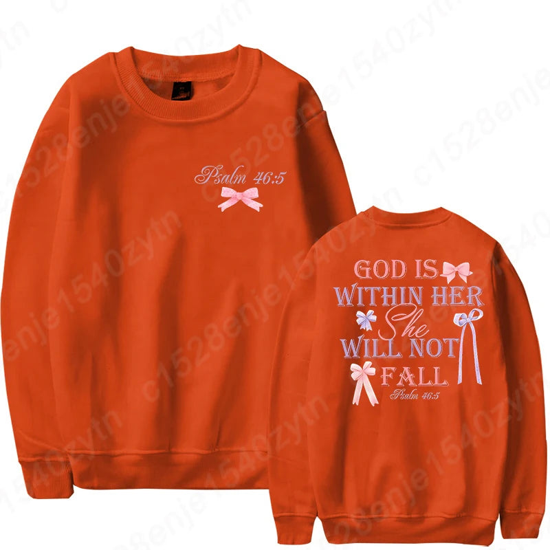 Bow & God Is Within Her Sweatshirt
