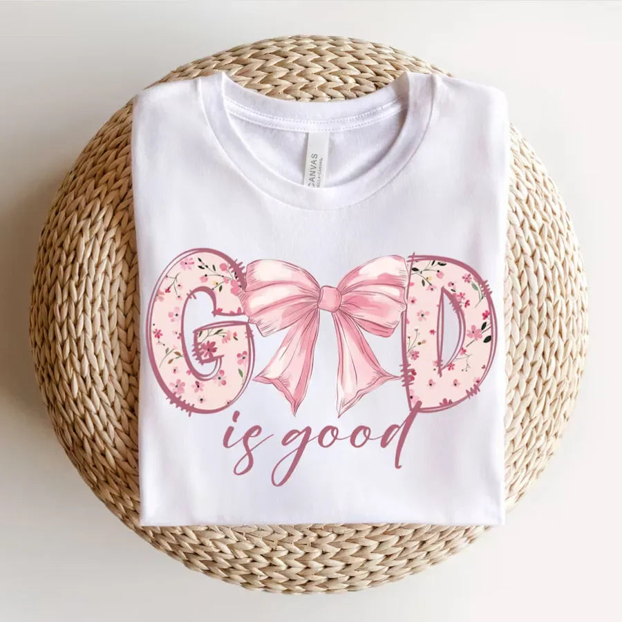 God Is Good Christian Jesus Bow T-shirt
