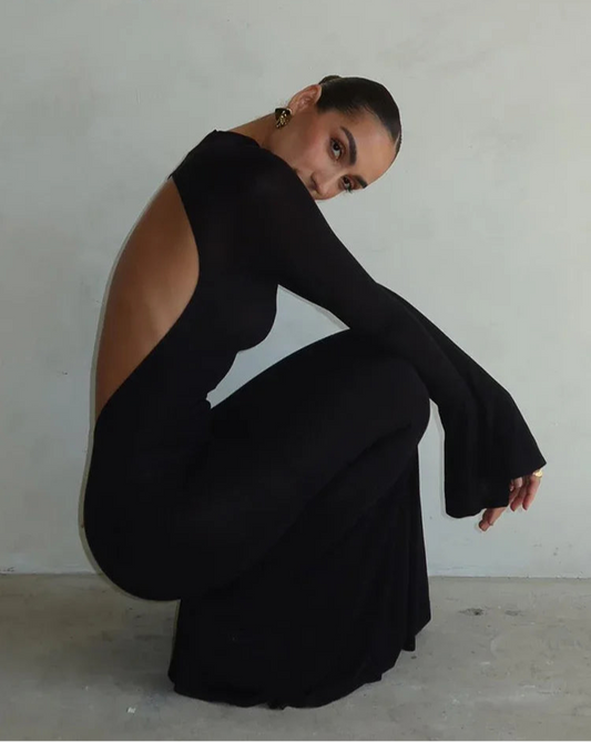 Backless maxi dress
