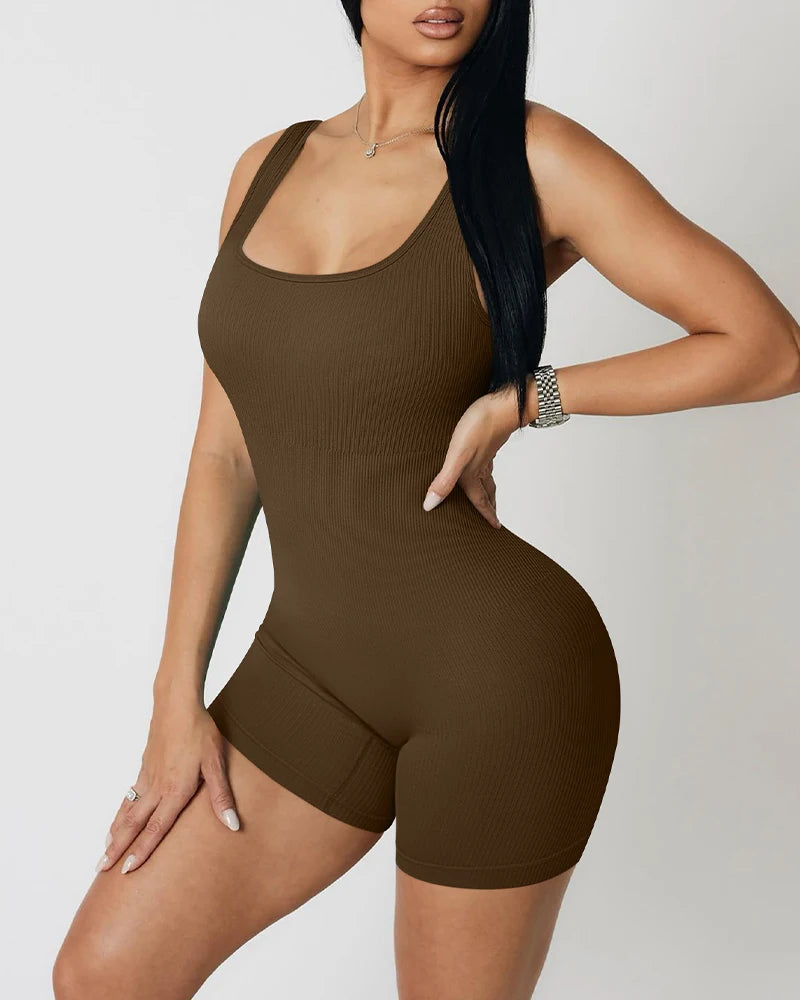 High Elastic Integrated Tight Fitting Jumpsuit