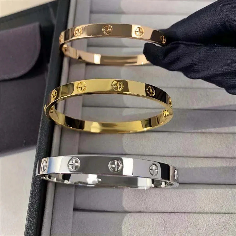 Gold Color Zircon And Cross Bracelet