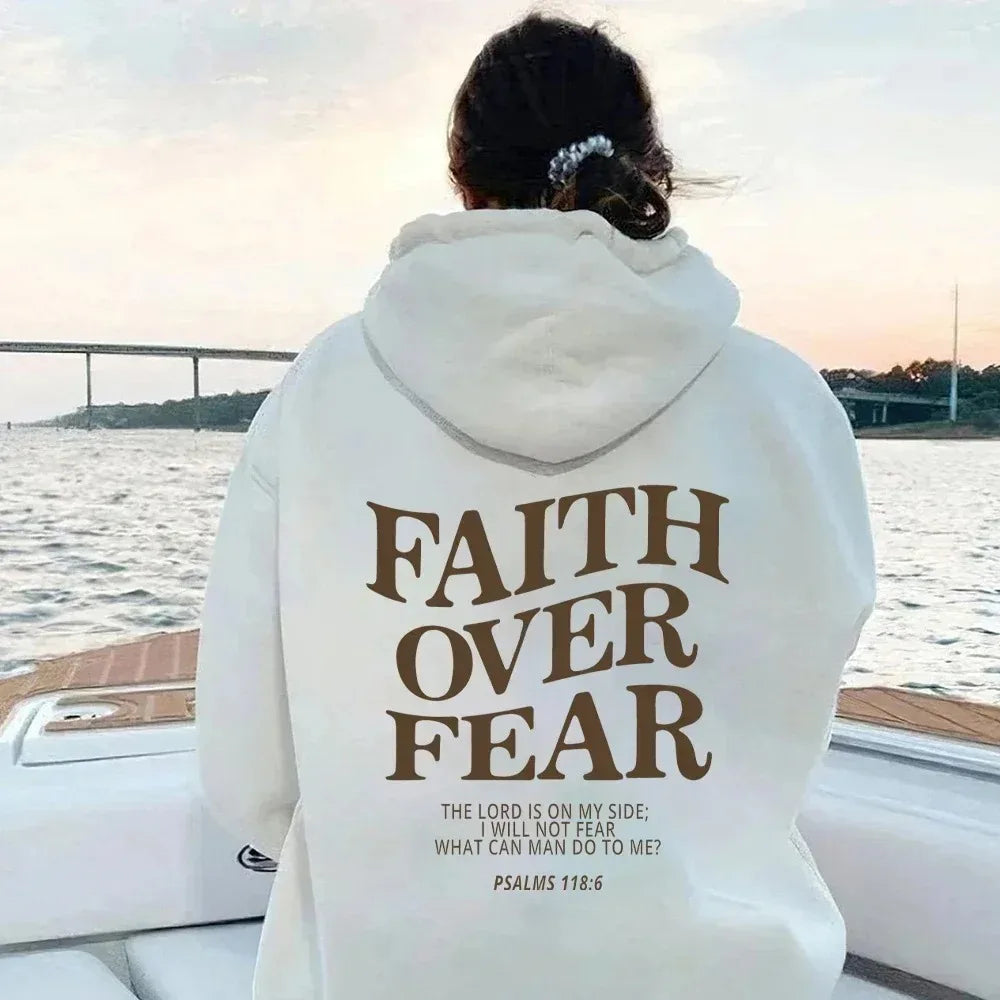 Faith Overcomes Fear - Christian Hoodie